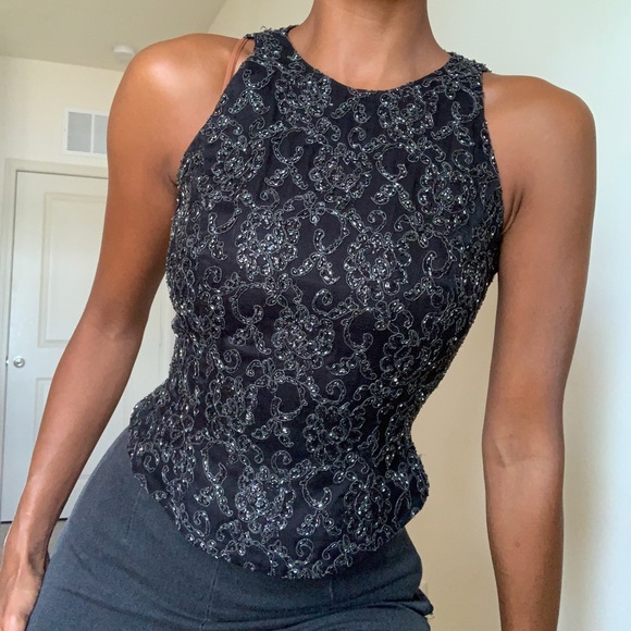 Carmen Marc Valvo Tops - Carmen Marc Valvo sequined top